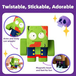 108Pcs Magnetic Blocks & Figures Crew Playset, Build Weird Monster Magwonder With Stem Building Toys, Pretend Play Montessori Gift For Boys And Girls 3+ Years Old