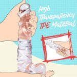 Clear Realistic Dildo - 8.9" Long Special Muscle Curves G-Spot Dildo, Flexible Safe Material Suction Cup Thin Dildo For Hands-Free Vagina Anal Play, Lifelike Ribbed Dildo Adult Sex Toys For Women Men