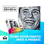 Custom Photo Mosaic Building Set for Adults, Personalized Wall Art Kit