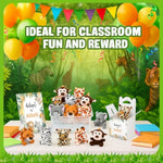 39 Pcs Mini Safari Stuffed Animals Set Adopt An Animal Favors 18 Small Jungle Forest Animal Plush Toys 18 Kraft Paper Boxes Acrylic Sign Plastic Basket For Birthday Supplies Gifts