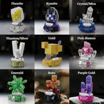 Mineral Display Building Blocks Set 794Pcs, 9 Pack Gemstone Models, Crystal Rock Collection Stem Geology Bonsai Gems Home Office Decor, Compatible With Lego For Kids Adults Boys Girls 6+