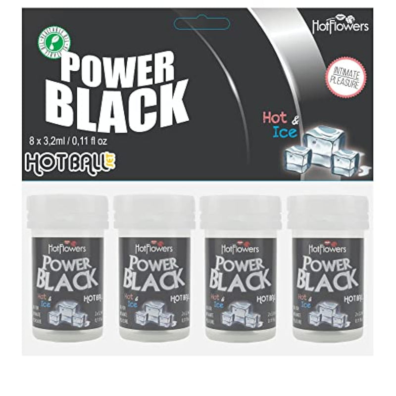 Hot Ball Set - Power Black - Warm And Refresh The Skin With Cinnamon, Eucalyptus And Mint - - Brazilian Ball (Pack W 4)