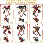 12 In 1 Transforming Mecha Robot Building Set,Mech Model Building Kit, 542 Pcs Compatible With Lego Ninja Mech Warrior Cool Robots Toys Gift For Adults