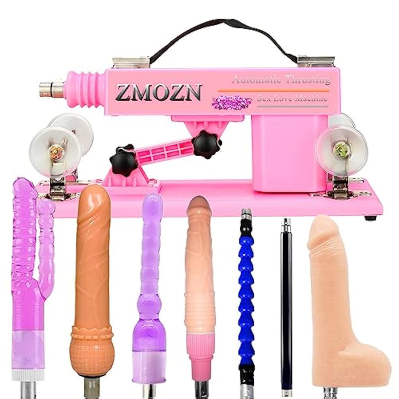 Automatic Sex Machine Adult Sex Toys Thrusting Dildo Machine With 3 Xlr Connector Fucking Machine 6 Attachments For Women Hands-Free Love Machine Lifelike Dildo