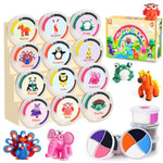 Air Dry Clay Kit for Kids, 12 Animal Modeling Clay Set, Kids Craft Kit for Creative Play