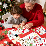 28 Pack Christmas Photo Frame Craft Kit with Snowman, Angel & Reindeer Designs