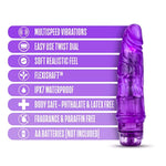 Blush B Yours Vibe #3 Dildo 7.75" - Realistic Vibrating Cock, Flexishaft - Multi-Speed Twist Dial, Waterproof, Lifelike Texture Adult Penis Sex Toy For Women, Men & Couples - (Purple)