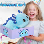 Axolotl Plush, 13" Soft Stuffed Animal Plush Toy, Cute Axolotl Plushies Pillow, Kawaii Plushies Dolls For Kids, Blue Axolotl Gift For Girls Boys