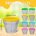 28 Pcs Flower Pot Painting Kit with 16 Pots & 12 Markers, Spring DIY Craft
