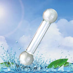 Glass Dildo Double-Ended Butt Plug Anal Beads,Glass Dildo G-Spot Wand Anal Beads Butt Plug Dual Ended P-Spot Stimulator Fetish Prostate Massager Masturbation Sex Toy For Men Women(M)