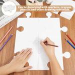 30 Pcs Blank Jigsaw Puzzles, 8 x 9 Inch DIY Coloring Puzzle Boards for Crafts & Classroom