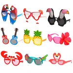9 Pairs Hawaiian Luau Party Sunglasses, Tropical Dress-Up Props & Party Favors