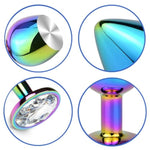 Anal Plugs Stainless Steel Anal Sex Toys Butt Plug Jeweled Prostate Massager Training Anal Trainer Butt Toys For Sex Beginner Men Women Couples Lover (Diamond)