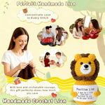Handmade Crochet Lion Plush - Mom I Flippin Love You Gift For Mother, Mother'S Day, Birthday, Christmas | Cute Stuffed Animal With Funny Love Message For Mom