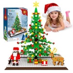 Christmas Tree Building Sets, Christmas Santa Claus And Reindeer Figures Building Blocks Bricks Set, For 6+ Ages Kids, Boys, Girls, Adult 586Pcs