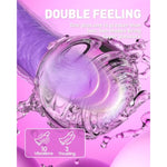 Vibrator Thrusting Dildo Sex Toys - 9" G Spot Vibrators Dildo Adult Toy With 10 Vibrations & 3 Thrusting Modes, Waterproof Clitoris Vibrator, Pleasure Tool For Women And Man Anal Stimulation (Purple)