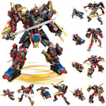 12 In 1 Transforming Mecha Robot Building Set,Mech Model Building Kit, 542 Pcs Compatible With Lego Ninja Mech Warrior Cool Robots Toys Gift For Adults