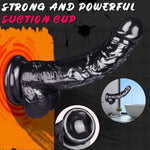 7.87 Inch Realistic Black Dildo For Beginners, Lifelike Transparent Dildo G Spot Stimulator With Strong Suction Cup, Body-Safe Small Anal Dildos Adult Toy Suitable For Women/Men/Gay/Lesbian