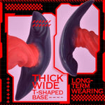 Shark-Shaped Anal Plug with T-Shaped Base and Raised Stimulation Points for Men's Prostate Massager