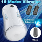 Upgraded 2 Motor Male Masturbator with 10 Vibration Modes for Intense Pleasure and Prolonged Endurance