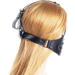 Sm Thicken Leather Head Harness Masks With Detachable Dildo Restraint Mouth Gag Masks Adult Sex Fetish Toys