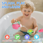 10Pcs Baby Bath Toys For Kids Ages 1-3 – Easy-To-Clean Bathtub & Pool Water Toys For Toddlers 1-3 And Babies 12-18 Months, With Floating Boats, Stacking Cups And Pouring Fun