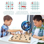 Magnet Game,Magnetic Chess Game,Table Top Magnetic Chess Fun Family Games For Kids And Adults,Magnetic Rocks Game Puzzle Toy Family Party Strategy Game For Boys And Girls, Wood