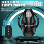 Remote Control Electric Shock Male Cock Cage Chastity Device - 9 E-Stim Intensities Chastity Cage With 3 Active Rings Adult Sex Toy For Men Penis Exercise | Key And Lock Included