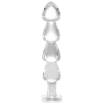10In Crystal Anal Beads, Glass Butt Plug Sex Toy G-Spot Clitoris Vaginal Personal Massage Stimulation, Clear Wand Anal Trainer Anus Expander For Men/Women Masturbation (L)