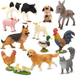 Farm Animals Toy Set, 12 Realistic Small Animal Figurines With Pets, Livestock, Poultry For Kids Ages 3+, Educational Learning Playset For Toddlers Boys Girls