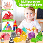 Toys For 1,2,3 Year Old Boys Girls, Farm Animals Toys Playset, Counting Skill, Color Matching, Christmas Birthday Easter Educational Gift For Baby Toddler Boys Girls Age 12-18 Months