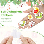 300 Pcs Spring Insect Foam Stickers, Butterfly, Bee & Flower Decals for Kids Crafts