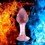 Pink Glass Butt Plug,Crystal Heart Big Anal Plug,Cute Large Adult Sex Anal Toy,Sex Gifts,S&M Anal Trainer,Portable Bomb Plug,Anal Training Masturbation For Men Women Gay And Couples
