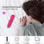 Upgraded Rechargeable Handheld Mini Massager Quiet Vibration Wand with 20 Modes and 8 Speeds, Designed for Whole-Body Muscle Tension Relief (Red)