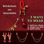 Non Piercing Nipple Clamps For Pressure Jewelry Sex Toy, Red Adjustable Breast Clit Clip Nipple Stimulates Women Girl Female Pleasure Gifts