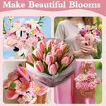 600 Piece Pipe Cleaner Flower Kit, 6 Color Pipe Cleaners for DIY Crafts