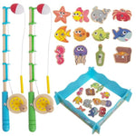 Montessori Toddler Fishing Game - Kids Wooden Magnetic Fishing Toys For 3 Years Old Girls Boys, Fine Motor Skills For Toddler