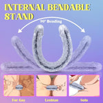 Double Ended Dildo Clear Realistic Dildo, Anal Dildo With Internal Bendable Stand, G-Spot Penis Dildo For Vagina Anal, Sex Toys For Couple