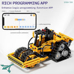 5 In 1 Stem Building Block Set For Kids Ages 8-14, Remote Control And App Controlled Excavator/Crane/Truck/Bulldozer/Roller, Birthday Gift For 8 9 10 11 12+ Years Old