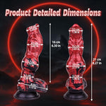 Knot Dog Dildo Fantasy Soft Colorful Penis, Realistic Silicone Monster Dildo with Powerful Suction Cup, Animal Knotted Fake Cock Butt Plug for Women Men Couple Sex Toy Games Play