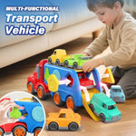 4-In-1 Carrier Transport Truck Toys W/Lights And Sounds Activity Truck, Toy Vehicle Playsets W/Shape Sorter, Birthday Gifts For Toddlers Kids Age 2 3 4 5 6 7+?Christmas Great Gifts For Grandkids