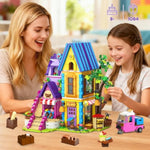 Beekeeping & Bakery House Building Toy With Led Light - 1084Pcs Friends Girls Baking Building Set With Honey Workshop, Pretend Play Birthday For Kid Girls Boys Ages 8-12+ Years