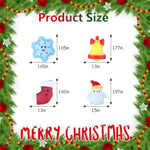 60Pcs Christmas Mochi Squishy Toys, Christmas Squishies Party Favors Fidget Toys Stocking Stuffers For Kids Christmas Goodie Bag Stuffers Gifts Bulk