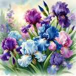 Flower Diamond Art Kit for Adults - Diamond Painting Kit with Extra Gems
