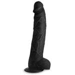 Hung Harry Black 11.75 Inch Life Like Dildo With Balls For Women, Men, & Couples | Powerful Suction Cup Base & Harness Compatible