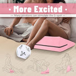 Sex Pillow Wedge Position Pillow Sex Furniture Foam Sex Cushion And Dice Sex Games For Adult Couples (Pink)