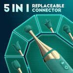 2 In 1 Wand Vibrator Female Sex Toys, Precision High Frequency Mini G Spot Vibrator Vibrater With 10 Modes, Couples Sex Toys For Anal Nipple, Personal Massager Anal Toys Dildo Machine Green