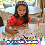 Underwater Sand Art Kit for Kids with 4 Scenes, 10 Sand Colors & 4 Frames