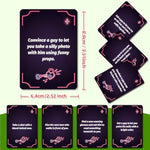 Adult Ladies Night Card Game – 50 Fun & Dirty Challenge Cards For Women, Girls Night Out, Bachelorette Party Game, Brave Girl Friends Activity To Build Closer Bond