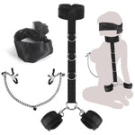Sex Bondage Wrist & Cuffs Bdsm Restraints Set,Sex Toys For Women Neck To Wrist Restraints Bondage Set,Adjustable Leg Straps Handcuffs,Handcuffs Collar Sm Sexy Slave Beginner Role Play Toy